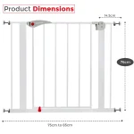 Home Baby Safety Stairs Gate Barrier - Image 2