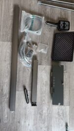 Wall-Mounted Square Shower Head Set with Thermostatic Control – Polished Finish - Image 3