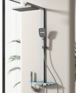 Wall-Mounted Square Shower Head Set with Thermostatic Control – Polished Finish - Image 4